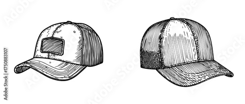 The silhouette illustration features a black baseball cap with a modern and minimalist design