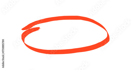 Hand drawn marker oval vector element for texting highlight isolated on white