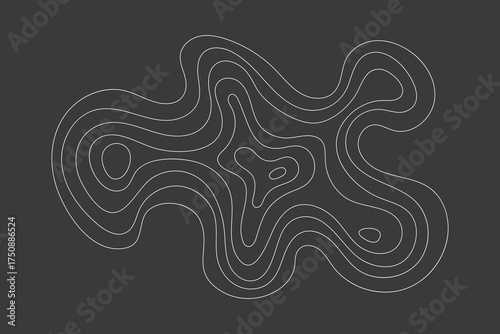 Minimal line organic shapes. Soft wavy forms and natural flow. Vector design for eco visuals.