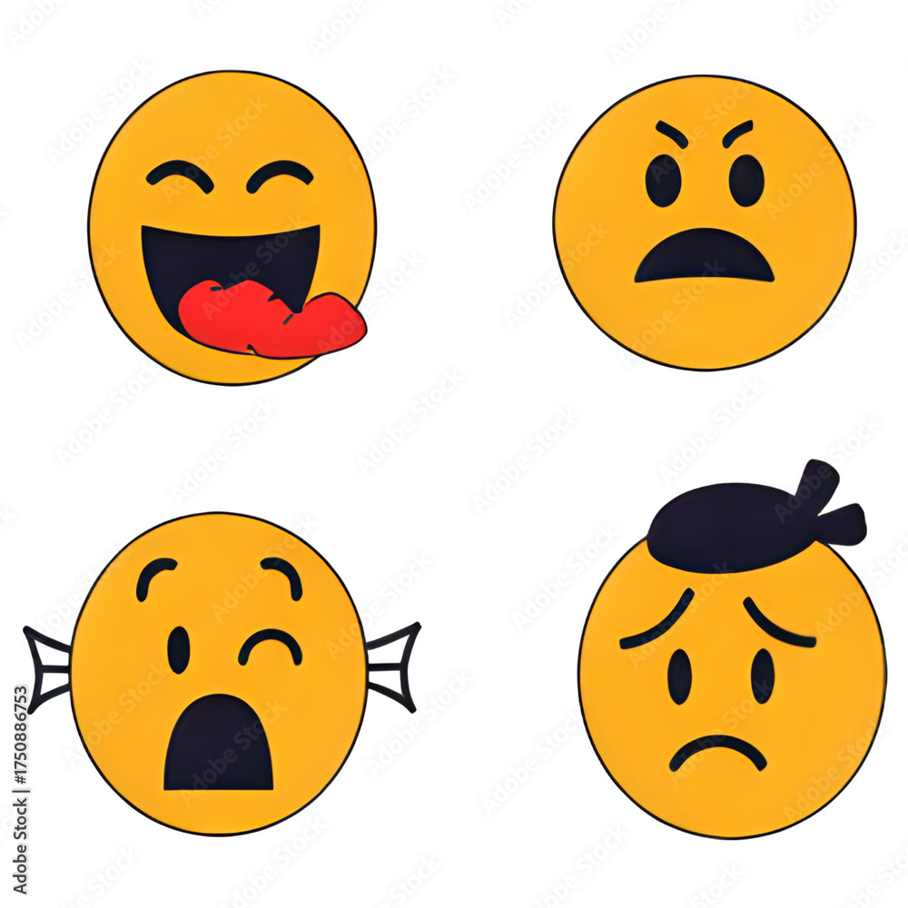 Fototapeta premium set of smileys