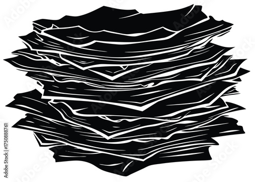 Abstract stacked torn paper layers vector illustration for design projects scalable eps format vector