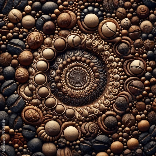 Intricate Beaded Circle Design