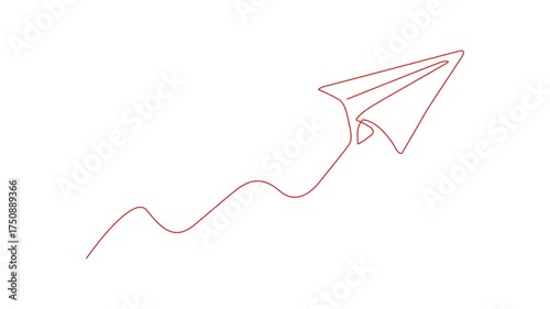 Paper Airplane Flying Animation – Symbol of Freedom, Creativity, and Childhood Fun