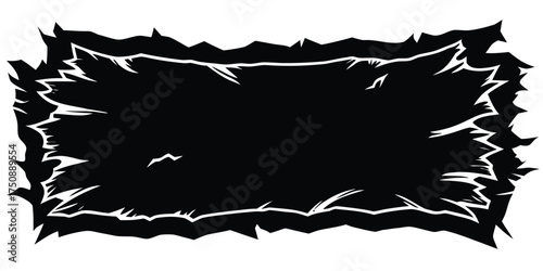 Torn paper edge grunge frame vector illustration for grunge design projects vector