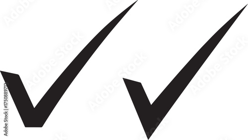 Checkmark Flat Icon – Simple Monochrome Check Mark Symbol