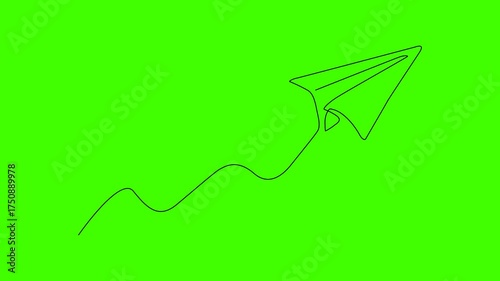 Paper Airplane Flying Animation – Symbol of Freedom, Creativity, and Childhood Fun