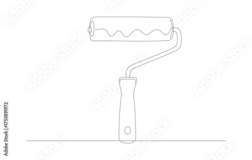 Minimalist Line Art Paint Roller Tool for Wall Coloring Equipment