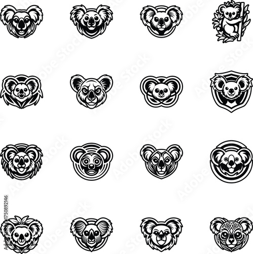 Collection of Glyph Style Jackal Logos


