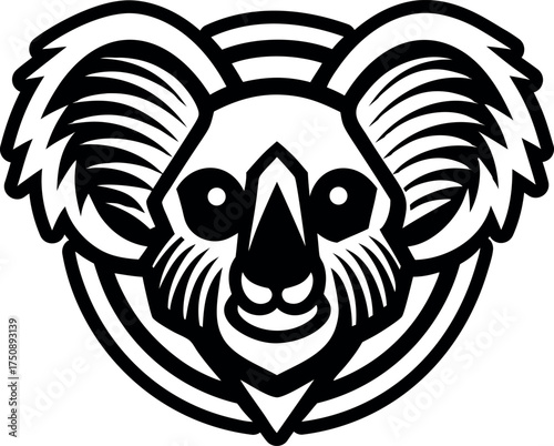 Filled style icon showing koala symbol
