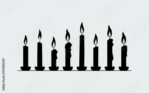 Minimal Candle Silhouettes Collection