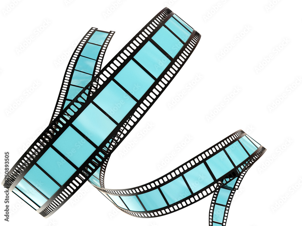 Fototapeta premium ovie stripe curl cinema festival golden, video - 3d rednering