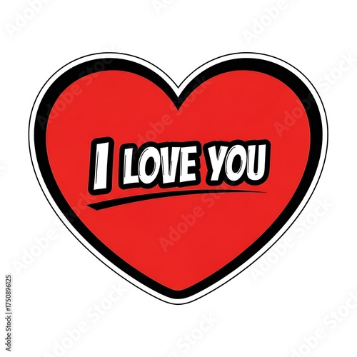 Heartfelt Declaration - A Bold I Love You in Vibrant Red.