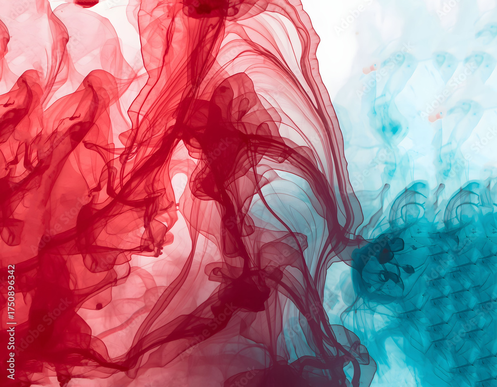 Fototapeta premium Creative watercolor design with swirling paint patterns