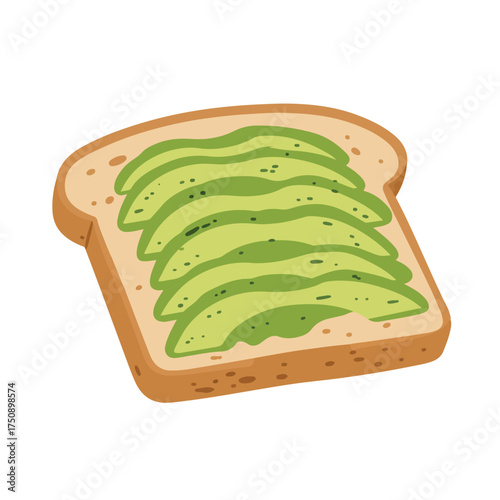Avocado slices on toast