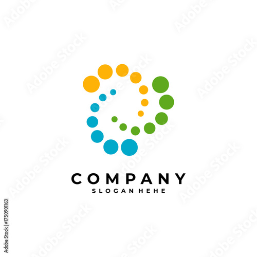 Geometric vector star circle logo