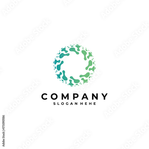 Geometric vector star circle logo