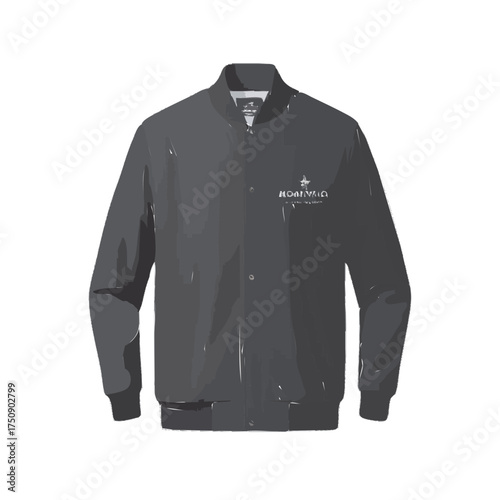 black jacket on a white