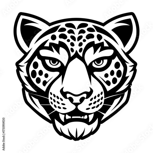 A filled style icon representing a tiger face