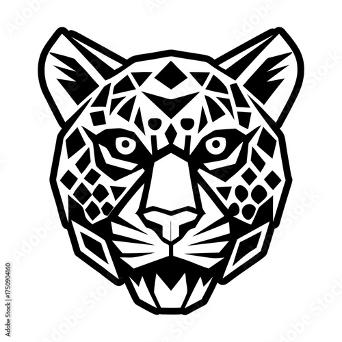 A filled style icon representing a tiger logo