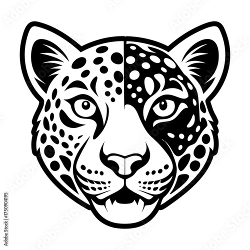 A filled style icon representing a leopard symbol