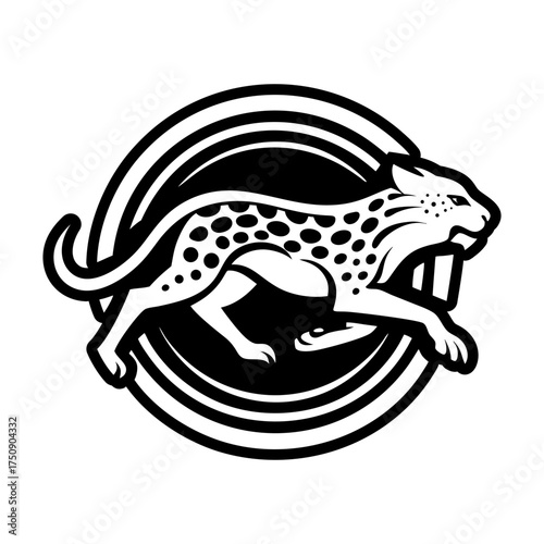 A filled style icon representing a tiger face