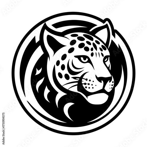 A filled style icon representing a tiger logo