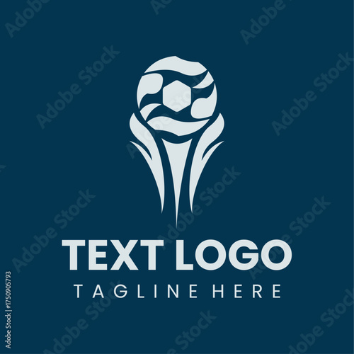 Elegant Fusion of Soccer Ball and Victory Flame