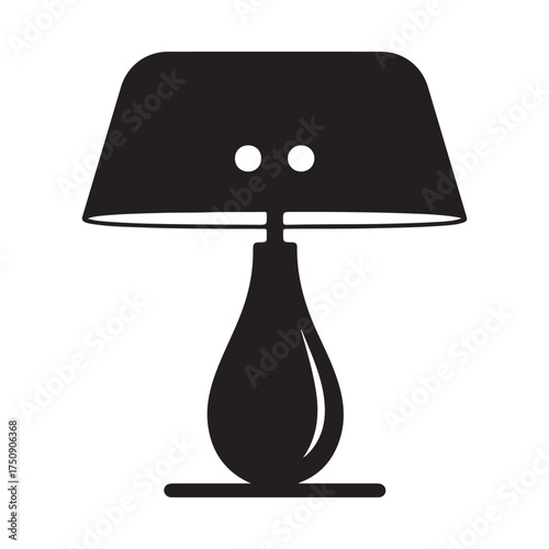 Table lamp isolated on white background