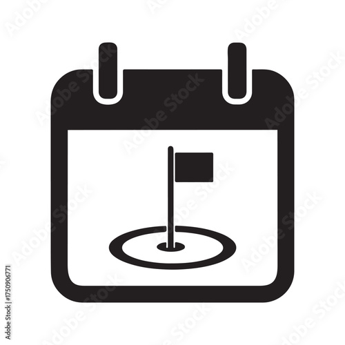 Golf event isolated on white background