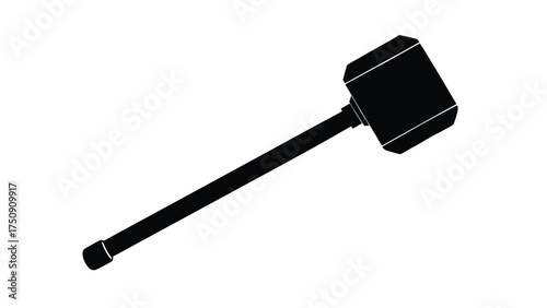 Sledgehammer fitness training tool silhouette  