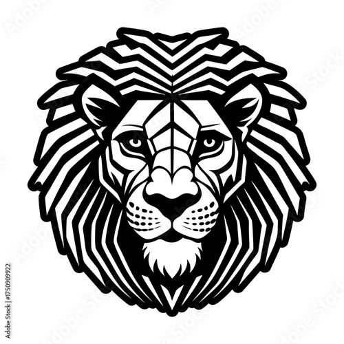 A glyph style icon showing a lion mascot