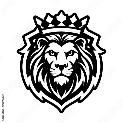 A glyph style icon showing a leo logo