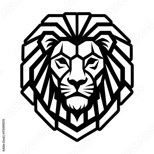 Glyph style icon showing a lion head