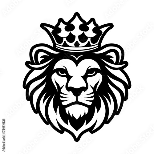 A filled style icon representing a leo face