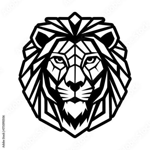 A glyph style icon showing a lion logo