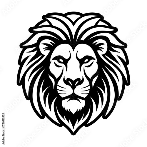 A filled style icon representing a leo face
