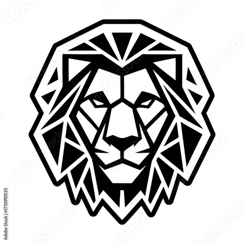 A filled style icon representing a lion symbol