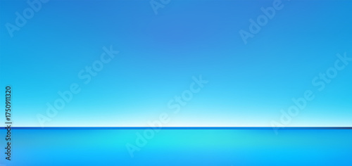 Abstract gradient podium background. Neon, light and dark blue empty 3d studio backdrop. Clean scene for product presentation mockup template. Vector illustration.