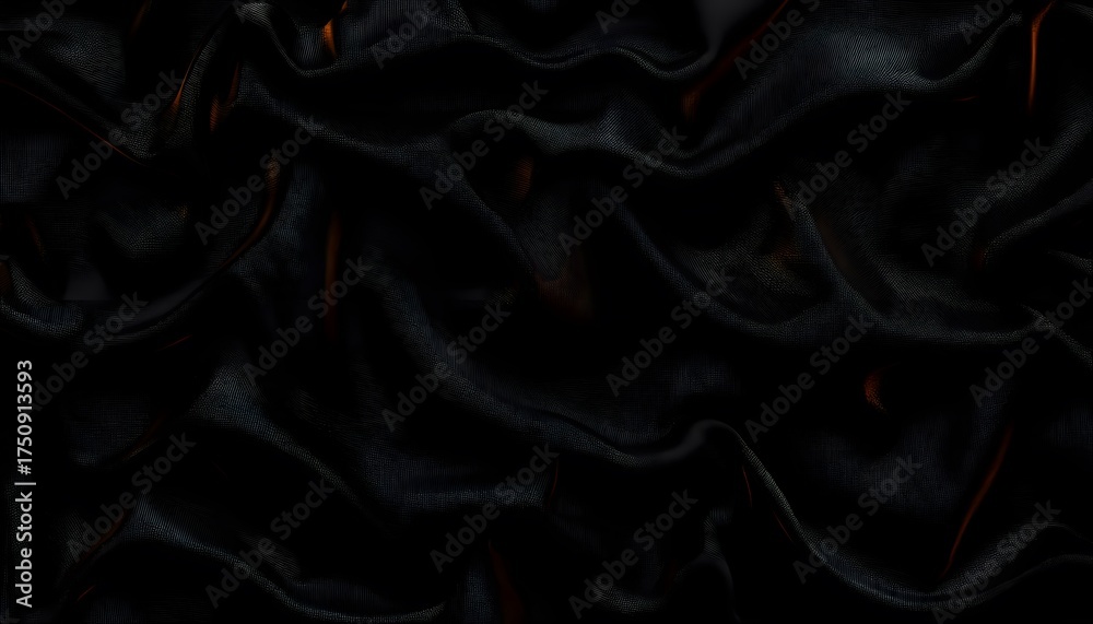 Fototapeta premium Abstract background with intricate black velvet texture.