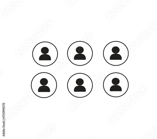 vector illustration of a User icon set