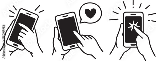 Connect using a phone, send heart, tap the screen