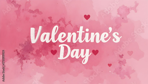 Valentines Day Card Design with Pink Texture  Hearts