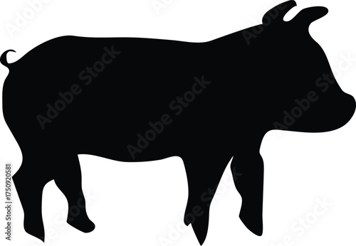 Pig Silhouette Vector Illustration