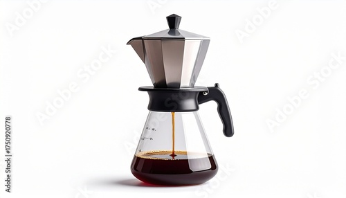 Modern Pour-Over Coffee Maker with Glass Carafe – Minimalist Brewing Setup