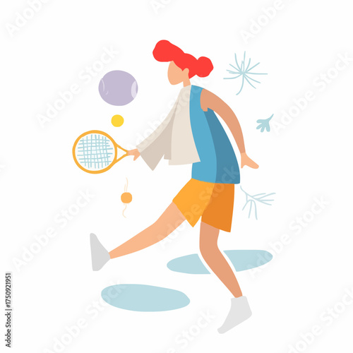 woman playing tennis