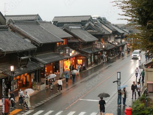 Japanese traditional street at Kawagoe called Koedo