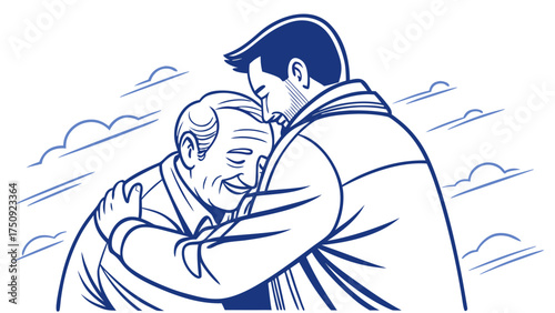 Heartwarming Connection, Family Bonding, Illustration