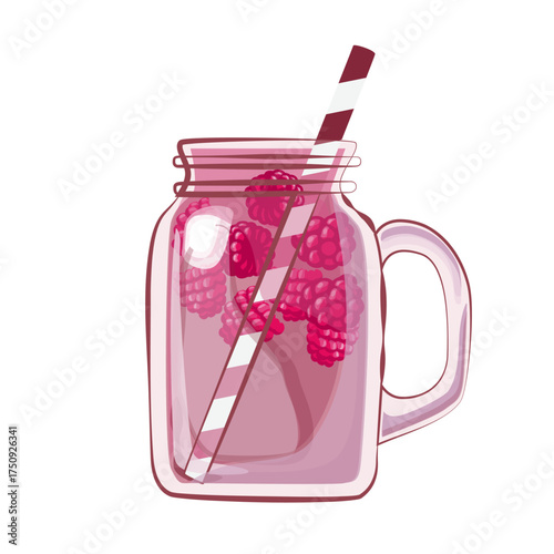 Fresh strawberry lemonade art in a minimalist style. Ideal for summer menus, beverage packaging, or cafe branding. Simple to customize, scale, and adapt to any color scheme.
