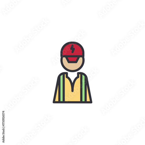 An engineer wearing a safety helmet and vest symbolizes workplace safety and electrical maintenance professionalism in industrial environments.