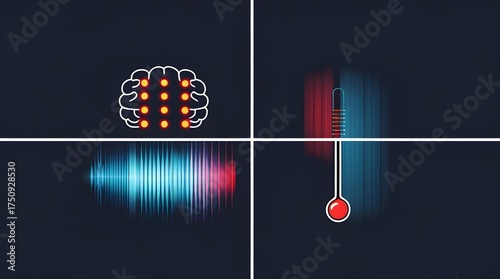 Abstract Human Sensory Alert Concept Vector Illustration
